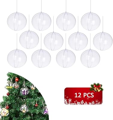 Transparent Plastic Pelica Plastic Acrylic Balls for Christmas tree decoration, home decoration, wedding, birthday, party (50 mm/12 rooms).. DIAYTAR NIGERIA: Bringing quality products to your doorstep at prices that won't break the bank.