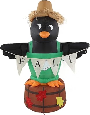 Inflatable scarecrows resistant to wrinkles, waterproof, polyester 210T, gardening of garden lawn for harvest festival (British socket).. DIAYTAR NIGERIA delivers affordability and convenience to your doorstep within 8 days of purchase.