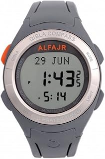 FAJR WQ -18 Gray Watch Qibla Namaz/Prayer/Azan compass with elastic bracelet - man and woman, multi, belt.. DIAYTAR NIGERIA: Where shopping meets satisfaction with affordable prices and prompt delivery services.