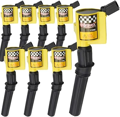 8 high performance ignition coils-15 % more power for Ford F-15 F-25 F-350 4.6 L 5.4 L V8 Crown Victoria Expedition Mustang Lincoln Mercury Compatible with DG508 DG457 DG472 DG491 (yellow).. DIAYTAR NIGERIA revolutionizes online shopping with competitive prices and reliable 5-8 day delivery.