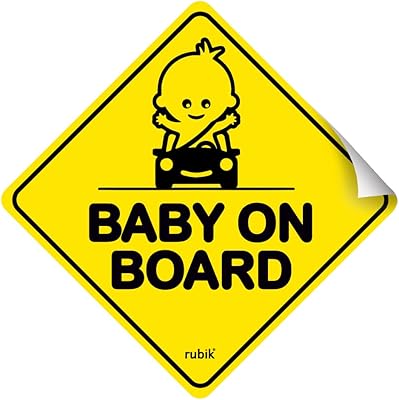 Rubik Baby On Board Sticker Car Panel 1 Children's Safety Warning Piece.. DIAYTAR NIGERIA: Your partner in affordable online shopping with dependable delivery within 8 days.