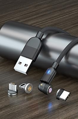 Magnetic charging cable 3 in 1, 3A fast load USB cable for mobile loading and data transfer for type C, Android and Apple socket (black).. Experience the convenience of boundless shopping with DIAYTAR NIGERIA's affordable platform and quick shipping.
