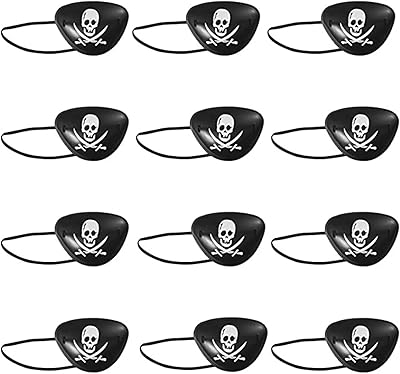 Black felt pirate cover with skull and an eye for Halloween, Christmas, pirate theme evening (12 pieces).. DIAYTAR NIGERIA delivers value, variety, and convenience with our nationwide 5-8 day shipping.