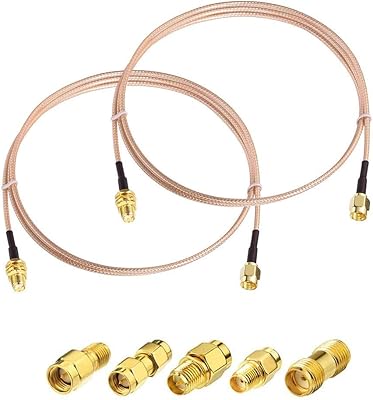 Coaxial cable RF Superbat SMA Male to SMA 12 inch female + 5 RFC coaxial adapters, SMA to SMA/RBSMA for Wi-Fi/Amateur Radio/GPS/3G 4G LTE, LNA, etc... DIAYTAR NIGERIA puts thousands of products at your fingertips with affordable prices and delivery within a week.