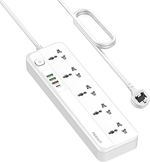 Begant 5-way power extension with USB, 1 x 20 W USB-C PD, 3 x fast-load loads USB-A, 5 x Universal power supply, protection strip against multiple overvoltages, 3 cable organizers.. DIAYTAR NIGERIA: Your trusted partner for affordable online shopping with reliable delivery timeframes.