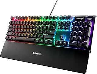 Steel Series Ipex Pro TKL 5 mechanical game keyboard, adjustable control keys and US design OLED OLED (QWERTY type).. Experience the convenience of boundless shopping with DIAYTAR NIGERIA's affordable platform and quick shipping.