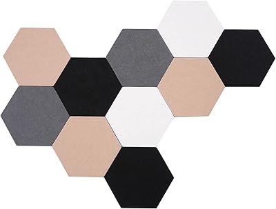 Auto-adhesive, 10 pieces/15 cm postering tables, self-adhesive hexagonal tiles in felt with bugs for walls, Liège felt display table for photos and memos.. DIAYTAR NIGERIA delivers what you want at prices you'll love, all within 5-8 days nationwide.