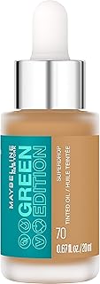 Makeup based on tinted oil Superdrop Maybelline Green Edition, adjustable natural cover foundation formulated with jojoba and Marula oil, 70, 1 unit.. DIAYTAR NIGERIA makes quality accessible to all with our affordable prices and quick delivery service.
