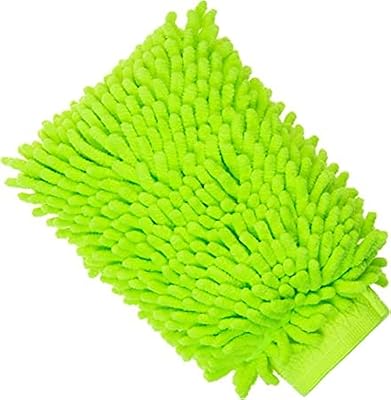Car washing glove - Microfiber washing glove for car cleaning car cleaning tools in quality caterpillar Superior car washing gloves without stripes accessories in sponge of cloth (green).. Shop confidently on DIAYTAR Nigeria — everything you need, delivered quickly.