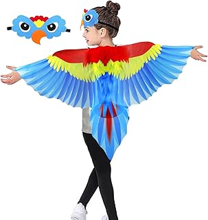 Mifune parrot costume, bird wings and children's bird mask, Halloween party for boys and girls.. Experience budget-friendly shopping at DIAYTAR NIGERIA, Nigeria's premier online marketplace with quick delivery.