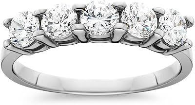 Fivest ring with natural diamond 1 carat in white gold 14 carats, white gold, diamond.. Your everyday shopping solution, DIAYTAR NIGERIA offers variety and value delivered within 8 days.