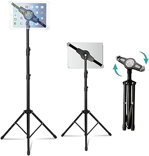 Badom tripod for iPad and mobile phones, adjustable height from 20 to 60 inches with 360 degree rotary tablet support for iPad Air, iPad Pro and other tablets from 9.5 to 14.5 inches, delivered with a bag.. Shopping made simple with DIAYTAR NIGERIA's vast selection and budget-friendly nationwide delivery.