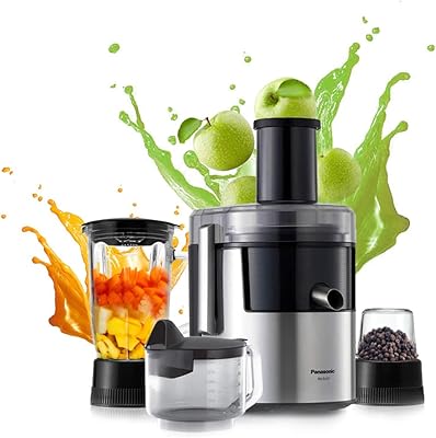 Panasonic JUICER mixer/crusher 3-in-1 800W, MJ-DJ31, with lasting metal rotor, glass mixer and crusher, 1 year warranty.. DIAYTAR NIGERIA brings quality products to every corner of Nigeria at prices everyone can afford.