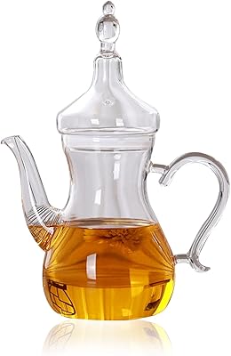 Arabic Arab Hairdry -style glass teapot, transparent tea kettle, home and restaurant teapot, 1000 ml (color 1).. DIAYTAR NIGERIA: Nigeria's answer to affordable online shopping with reliable 5-8 day delivery guarantee.