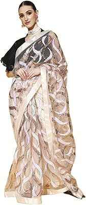 Sari net pour femme (ti2786_white).. Shop without boundaries at DIAYTAR NIGERIA, offering affordable products with convenient delivery times.