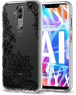 Huawei Mate 20 Lite shell, Eouine transparent transparent shell with motif [ultra thin] flexible antichoc tpu silicone back cover bumper skin for Huawei Mate 20 Lite 6.3 \ "Smartphone (Black Flower).. DIAYTAR Nigeria is your reliable online shopping destination offering an extensive range of products across all categories. Enjoy fast nationwide delivery in just 5 to 8 days and some of the lowest prices in the market.