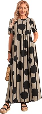 Shein Long -wide round dress and short sleeves for women with side pockets.. DIAYTAR NIGERIA combines affordability, variety, and convenience with nationwide delivery services.