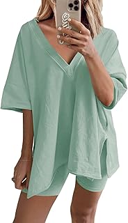 Summer set two rooms for women t-shirt in v-neck.. Your one-click solution to affordable shopping, DIAYTAR NIGERIA delivers quality products nationwide.