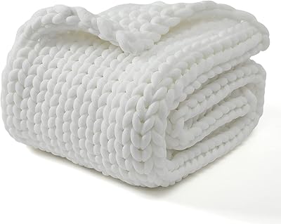 YNM thick coverage of medium weight, hand knitted, soft for skin, breathable and machine washable, interior decoration room for sofa and bed (white, 40 x 50 inch).. DIAYTAR NIGERIA: Where shopping meets satisfaction with affordable prices and delivery within 8 days.