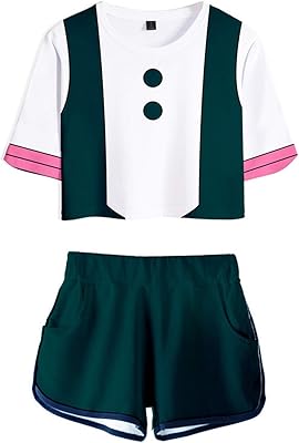 2 pieces Cosplay costume hero academia for woman deku boku no hero crop top and shorts.. With DIAYTAR Nigeria, everything is within reach — and within budget.