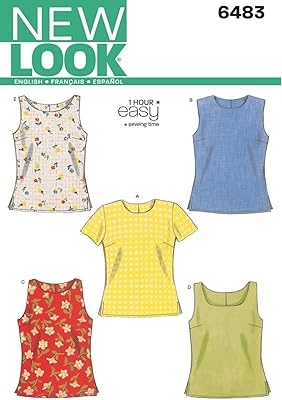 New Look 6483 sewing pattern: Women's highs, size A, Lin, Silk, White, A (6-8-10-12-14-16).. DIAYTAR NIGERIA redefines convenience with our diverse marketplace and affordable nationwide shipping.