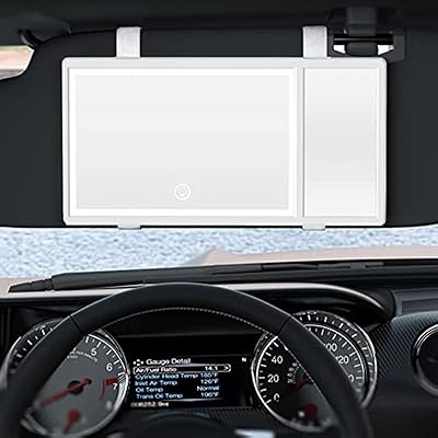 Basegon car courtesy mirror, Sunlight car makeup mirror with touch screen, 3 adjustable colors, car mirror (black).. DIAYTAR NIGERIA: Connecting Nigerians with their needs through our affordable and diverse marketplace.