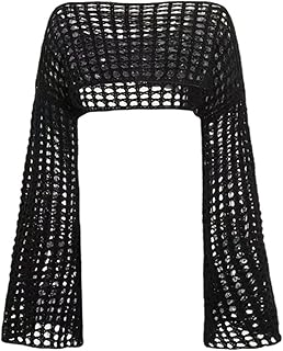 Oshengsi High short transparent in crochet for women, long sleeves, round neck, collar without collar, relaxed high.. From big brands to everyday basics — DIAYTAR Nigeria has you covered.