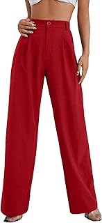 Long lattern pants on a large and straight leg for women, high waist and buttoned.. DIAYTAR NIGERIA: Where shopping meets satisfaction with affordable prices and prompt delivery services.