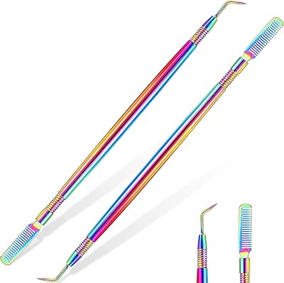 2-piece eyelash lifting tool, eyelash separator, eyelash coloring tool, stainless steel metal eyelash lifting with eyebrow and eyelash separator comb, eyelash curb supplies (multicolored).. Shop from anywhere in Nigeria with DIAYTAR's extensive selection and budget-friendly shipping options.
