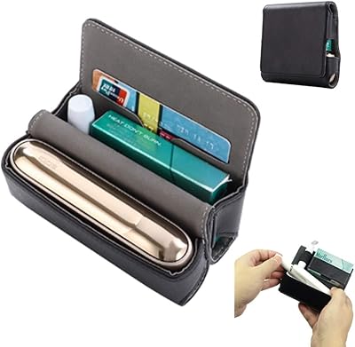 Goodrun compatible case, PU leather transport case for tobacco storage with location for cartridge for iqos 3.0/iqos 3 duo (black).. Shop efficiently with DIAYTAR NIGERIA, offering thousands of products at unbeatable prices delivered promptly.