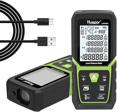 Huipar Laser TELEMATE 328 feet/100 meters with lithium -ion battery and electric corner sensor, LCD laser measurement backlit m/inch/feet with several measurement modes, pythagoras, distance, surface and volume - LM100A.. DIAYTAR NIGERIA delivers on our promise of extensive selection and budget-friendly nationwide shipping.