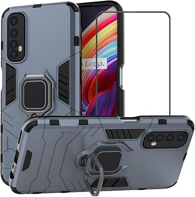 Second Spring Realme 7 shell with tempered glass screen protector, shock -resistant hybrid shell with crutch, navy blue.. Everything you need is just a click away with DIAYTAR Nigeria — shop now and receive your order in days.