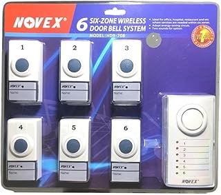 Novex 6 -zone wireless door system - original, ideal for office, hospital, restaurant, etc. where you need a service in six areas... DIAYTAR NIGERIA: Where every Nigerian finds what they need at prices they can afford, delivered promptly.