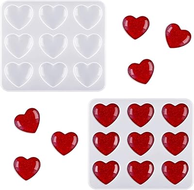 Molds in the shape of a resin heart molds in epoxy silicone keychain.. DIAYTAR NIGERIA delivers value, variety, and convenience with our nationwide 5-8 day shipping.