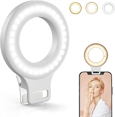Clip light ring for selfie, rechargeable light ring for phone, laptop, tablet, camera, photography, video - 3 types of lighting modes, 5 light levels.. DIAYTAR NIGERIA revolutionizes online shopping with competitive prices and reliable 5-8 day delivery.