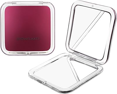 Missful mini mirror - Small pocket makeup mirror design snowflake, double -sided portable makeup mirror 1x/10x for travel and handbags (purple).. DIAYTAR NIGERIA: Your one-stop e-commerce destination with affordable prices and nationwide delivery in 5-8 days.