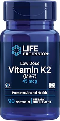 Life Extension Vitamin K2 at low dose 45 mcg - Promotes arterial and cardiovascular health - healthy supplement for the heart and bones - gluten -free and GMOs - 90 capsules.. DIAYTAR NIGERIA revolutionizes access to quality products with affordable prices and dependable shipping.