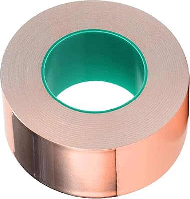 Delfino copper leaf ribbon, 1.18 "x 82 feet with 99.95 % copper and driver's adhesive, Double Robust Driver Metal Ribbon, for EMI/EMF/RFI protection of guitar, repellent of snails and stained glass.. Big savings, small wait times — shop now at DIAYTAR Nigeria.