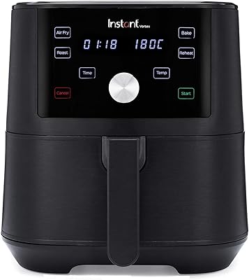Vortex instant air fryer, 3.7 l (4 pints), 4 button cooking programs, digital touch screen, large basin non-stick frying basket, INP-140-3095-01-GC, black.. DIAYTAR NIGERIA transforms desires into deliveries with our affordable prices and dependable shipping.