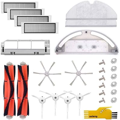 Set of output accessories for Roborock S5 S6 S5 S51 E25 E20 E35 Xiaomi Mi Robot Xiaomi Mijia Robotic spare parts 23 Pieces Main brush, side brush, filter and water tank.. DIAYTAR NIGERIA: Your affordable gateway to thousands of products delivered promptly nationwide.