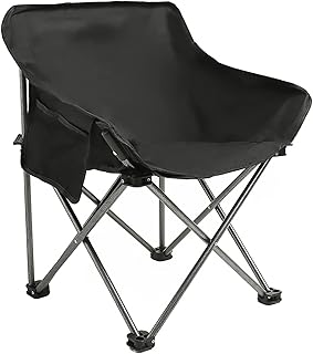Folding campsite chair, outdoor camping chair with side, foldable, light and robust (black - L) pockets.. Shop electronics, clothes, and everything in between on DIAYTAR Nigeria.