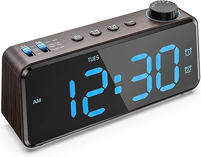 Anjank bedroom Radio FM Radio | Digital bedroom clock with wood grain | USB charger | Double alarm with weekdays or weekends | Power supply with emergency battery | LED screen with variator from 0 to 100 %.. Your go-to destination for affordable online shopping, DIAYTAR NIGERIA delivers in under 8 days.