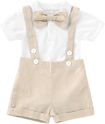 Set of children's tuxedo made up of suspenders pants with woodening and wedding bow tie... Thousands of choices. Zero hassle. All thanks to DIAYTAR Nigeria.