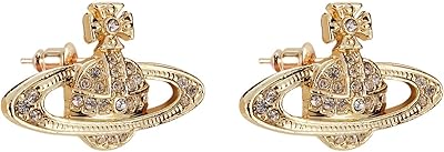 Classic Saturn earrings dotted with golden zirconium and Saturn pattern of Amzver, a good gift for girls and women.. From essentials to electronics, DIAYTAR Nigeria ships your order in no time.