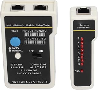 Network cable tester, simplified appearance of network cable tester for open circuit test test for short-circuit test for fast and slow test.. Experience budget-friendly shopping at DIAYTAR NIGERIA, Nigeria's premier online marketplace with quick delivery.
