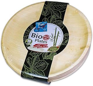 Biodegradable biological palm leaf circular plate in the microwave, 10 ", pack of 10.. Your complete shopping solution, DIAYTAR NIGERIA delivers variety and value within the week.