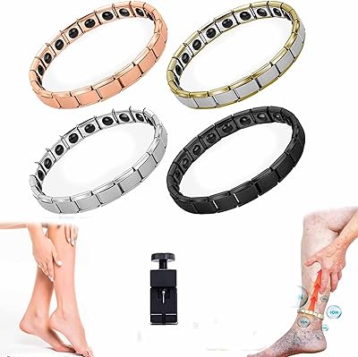 4pcs ankle bracelet therapy germanium - anti -varicose darling and swelling ankle bracelet, magnetic titanium bracelet, germanium lymphatic bracelet for joint pain and ankle anti -snoring, for women and men.. Experience the power of choice with DIAYTAR NIGERIA's extensive catalog delivered within the week.