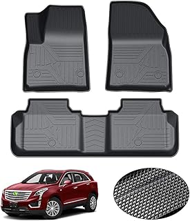 Floor carpets in cast iron for Cadillac XT5 2017-2023, floor mat for all weather conditions, car carpet for the first and second row, black non-slip carpet liners.. Shop the smart way with DIAYTAR Nigeria — fast delivery, affordable everything.