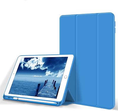 Idesign shell for iPad 9th/8th/7th generation (2021/2020/2019) 10.2 inches with Stylo door [Watch out/alarm clock] TPU fine rear protective shell with smart magnetic crutch (blue.. DIAYTAR NIGERIA: Your trusted e-commerce partner with extensive product choices and affordable delivery.