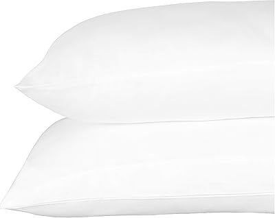 Just Linen 400 threads 100 % Egyptian cotton satin, united white white, pair of standard pillow covers 18 x 27 inches.. Shop confidently with DIAYTAR NIGERIA's vast product range and budget-friendly nationwide shipping.